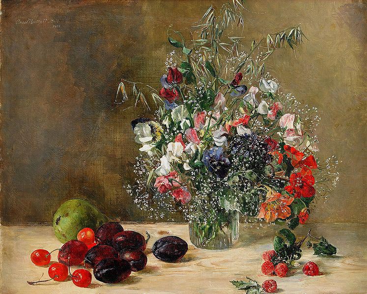 Anna Munthe-Norstedt Still Life with Flowers and Fruits